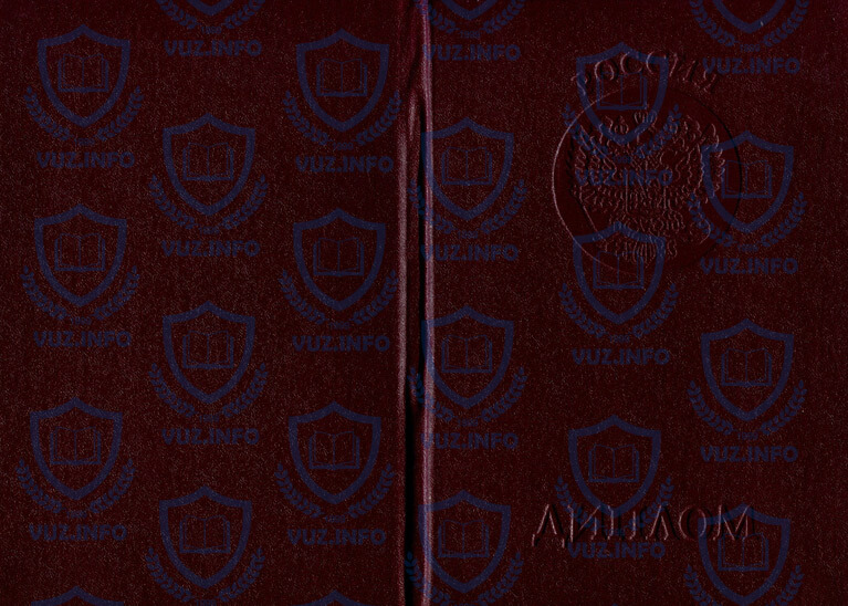 Обложка красного диплома о высшем образовании 1996-2013 года окончания